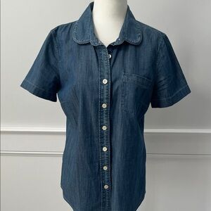 J. Crew Denim Short Sleeve Button-Up Shirt